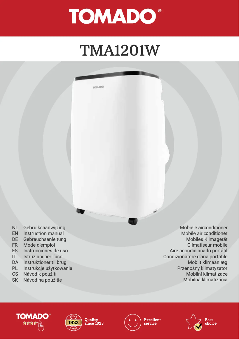 Imagen de la primera página del manual del dispositivo TMA1201W
