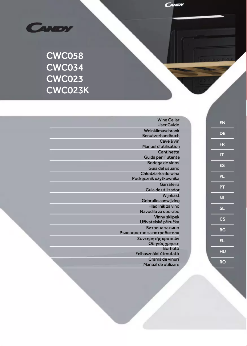 Imagen de la primera página del manual del dispositivo CWC023K