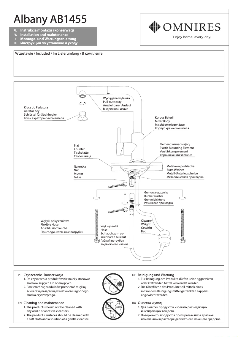Página 1 del manual Manual de usuario Omnires Albany AB1455