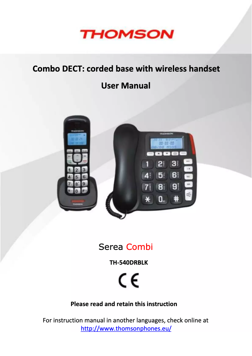 Imagen de la primera página del manual del dispositivo Serea Combi