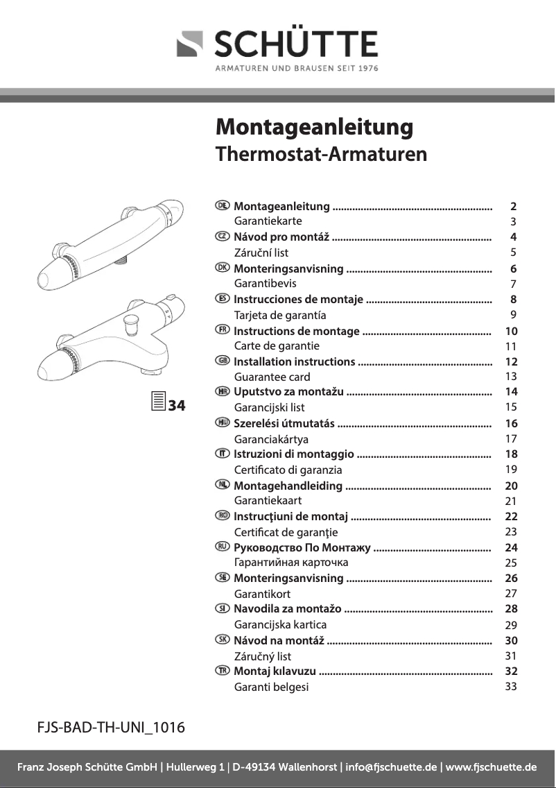 Página 1 del manual Instrucciones / montaje Schütte London
