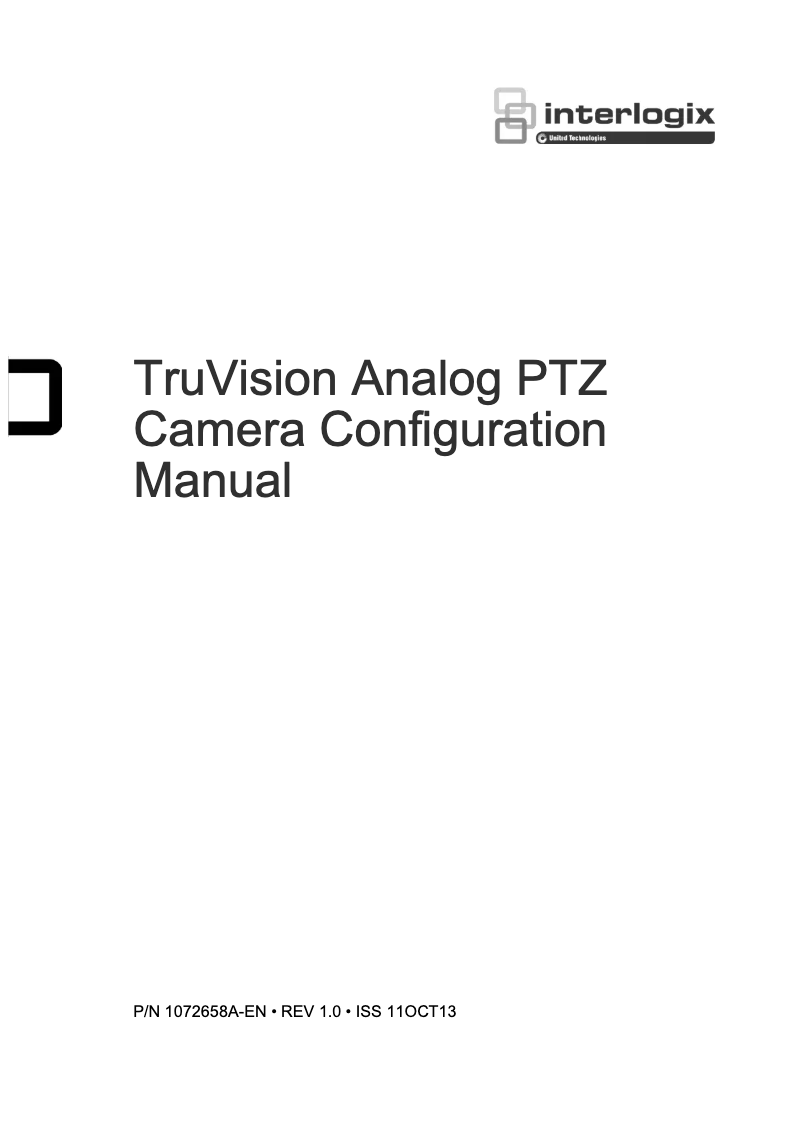Imagen de la primera página del manual del dispositivo TruVision TVP-2101