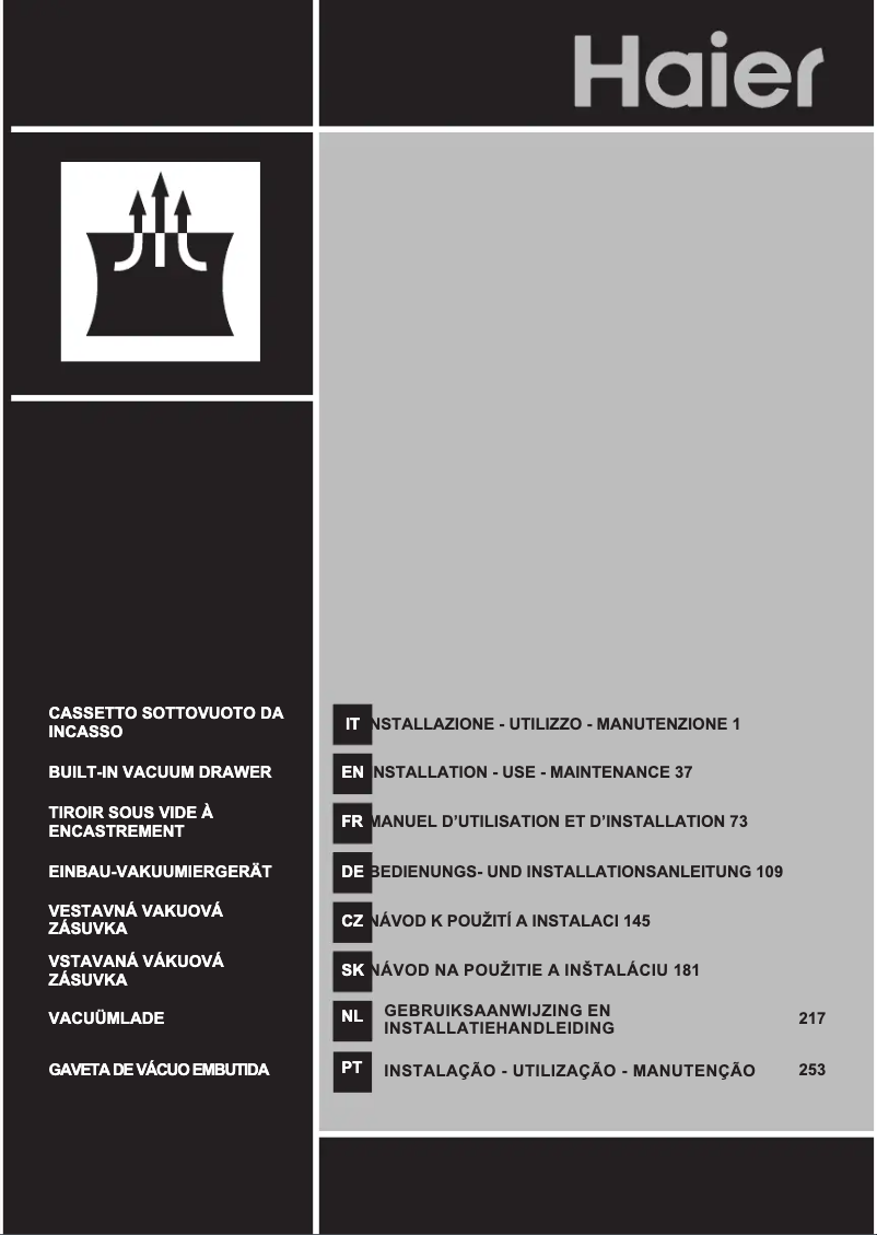 Página 1 del manual Manual de instrucciones Haier HWO15NVD6XB1