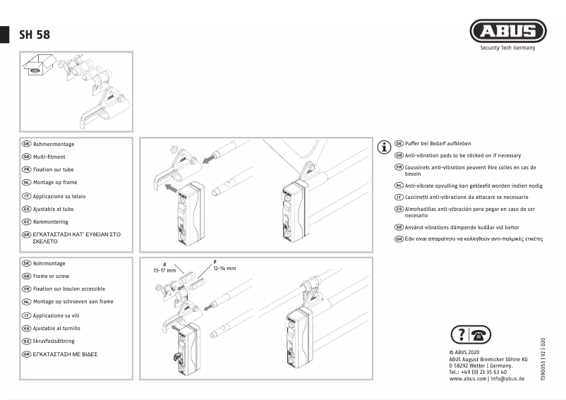 Página 1 del manual Manual de usuario Abus SH58