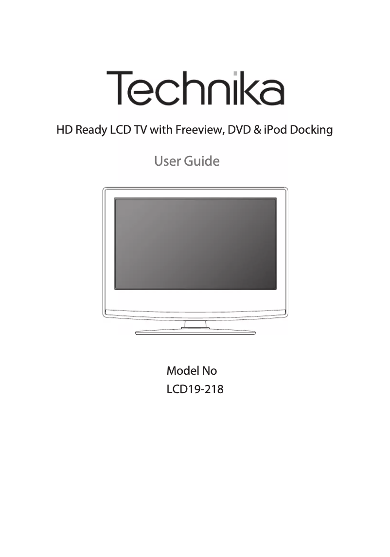 Página 1 del manual Manual de usuario Technika LCD19-218