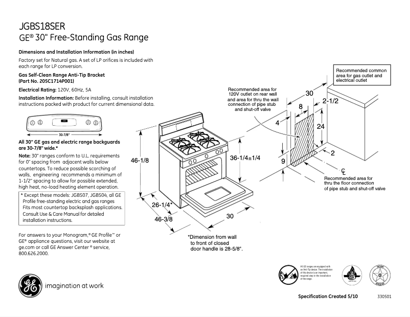 Imagen de la primera página del manual del dispositivo JGBS18SERSS
