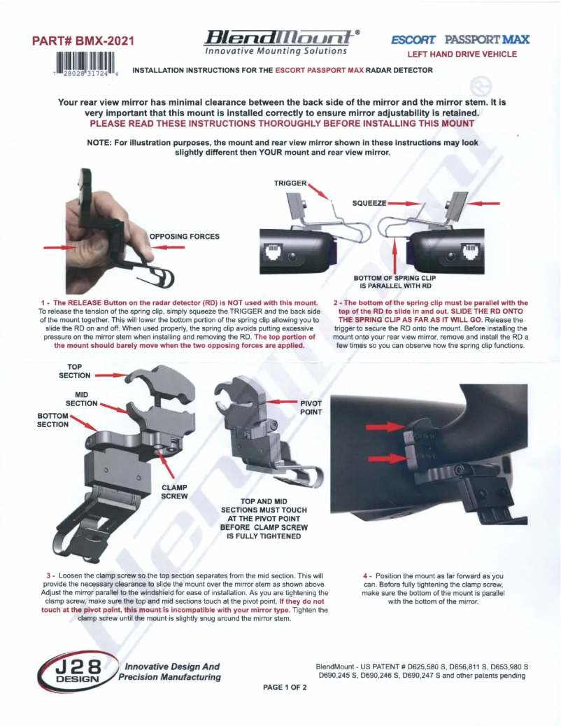 Página 1 del manual Manual de usuario BlendMount BMX-2021