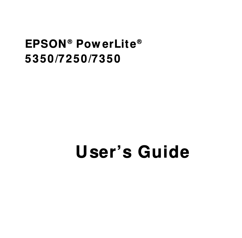 Imagen de la primera página del manual del dispositivo PowerLite 5350