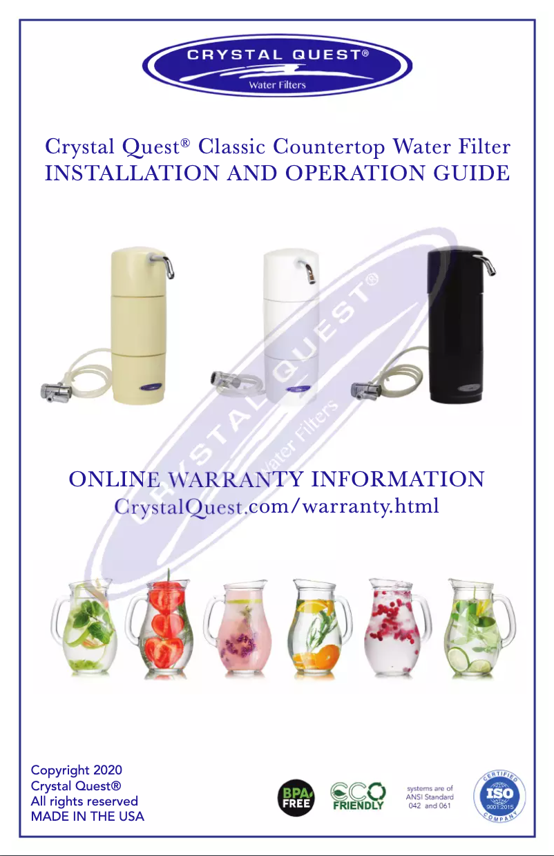 Imagen de la primera página del manual del dispositivo CQE-CT-00161