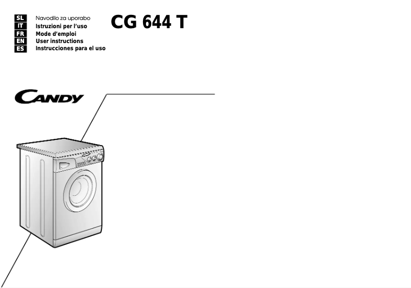 Página 1 del manual Manual de usuario Candy LB CG 644 T