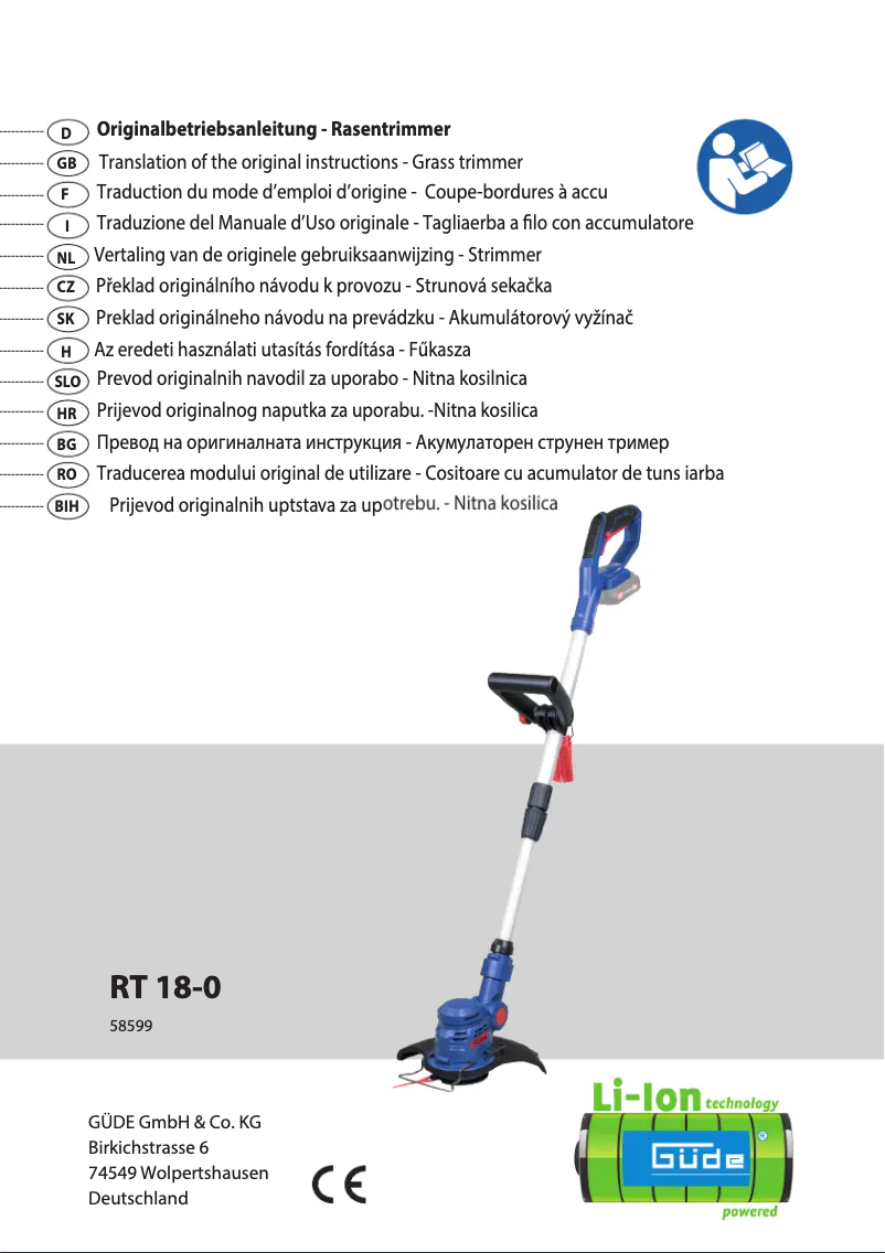 Página 1 del manual Manual de usuario Güde V 18-0