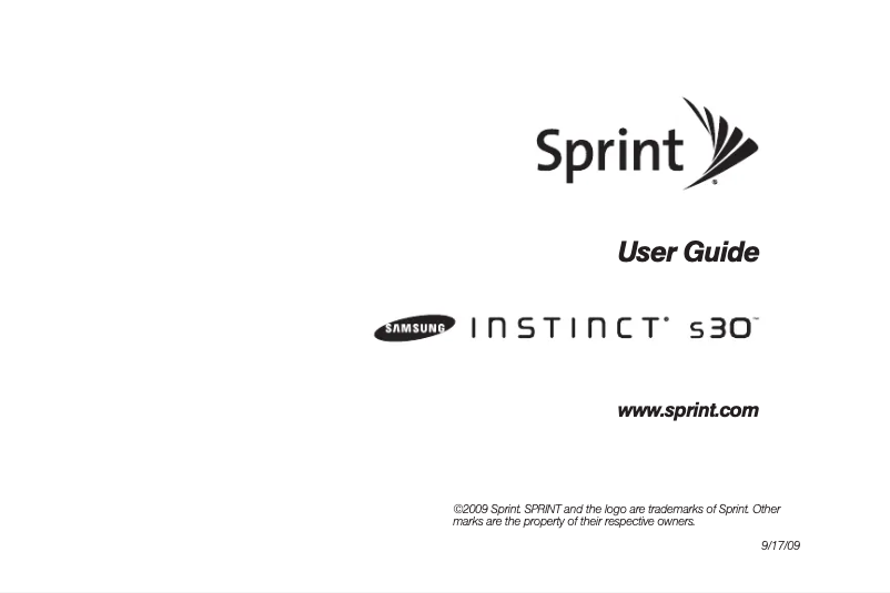 Imagen de la primera página del manual del dispositivo Instinct S30