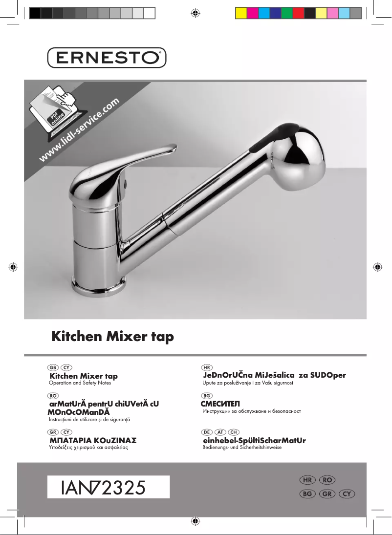 Página 1 del manual Manual de usuario Ernesto Kitchen Mixer Tap