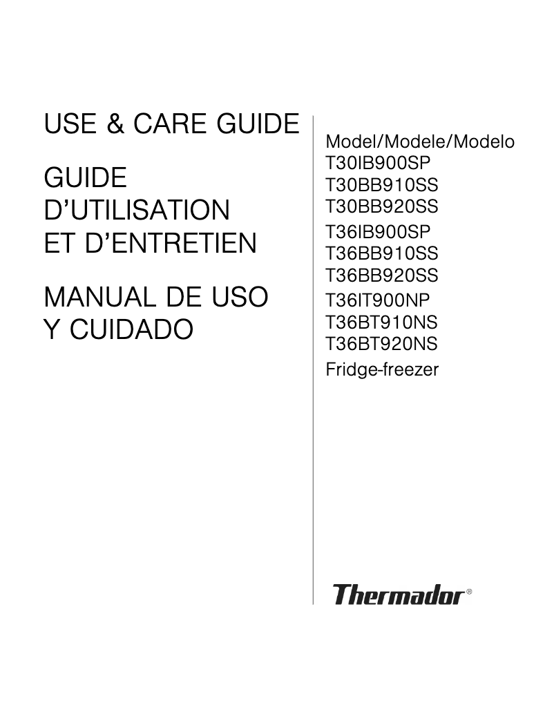Página 1 del manual Manual de usuario Thermador T30IB900SP