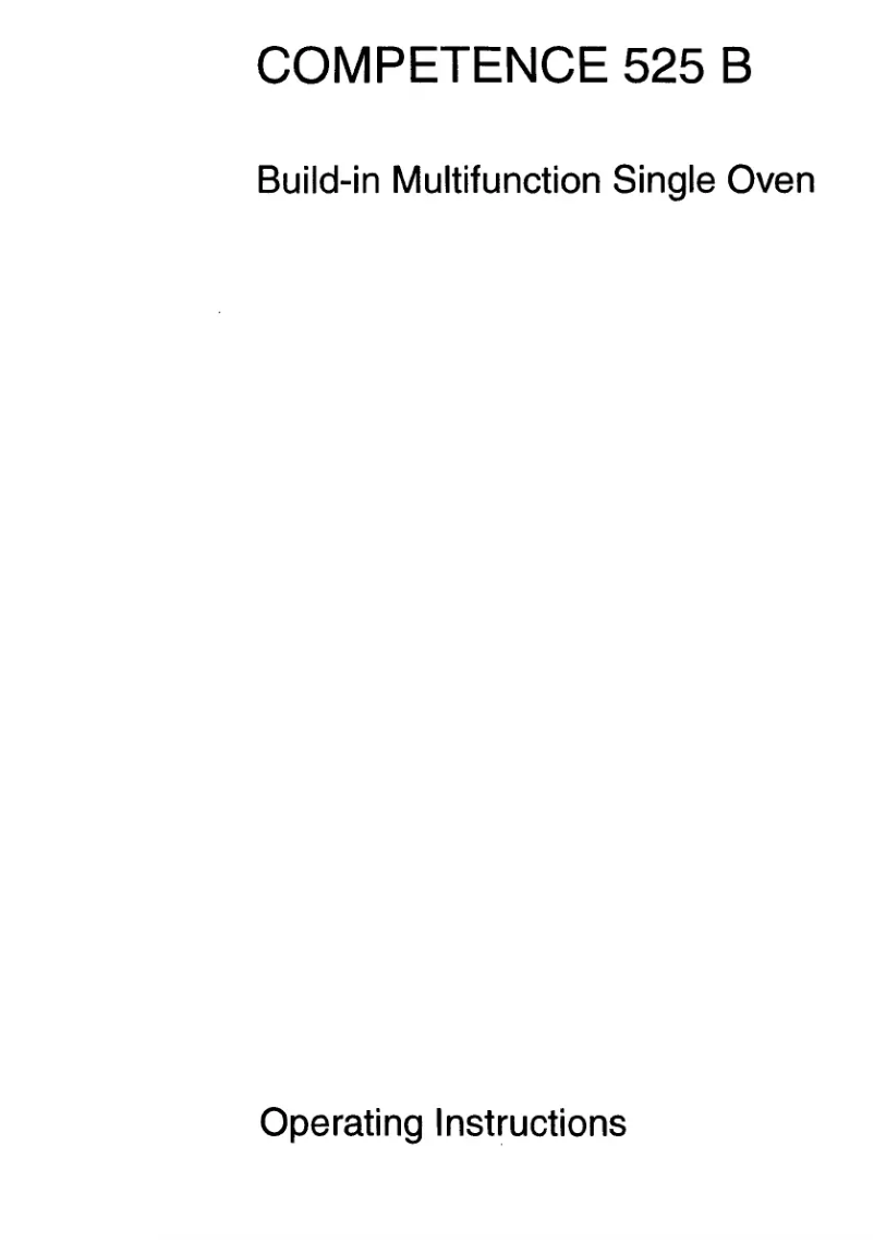 Imagen de la primera página del manual del dispositivo Competence 525B B