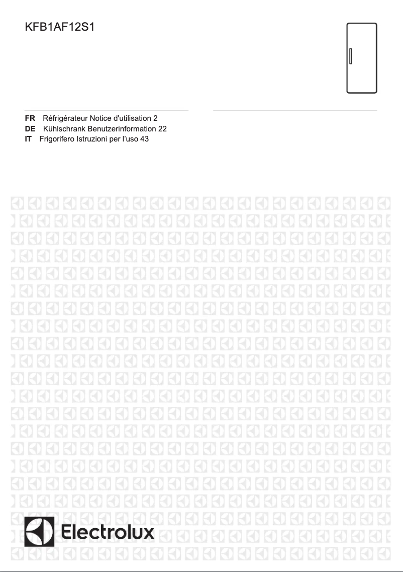 Página 1 del manual Manual de usuario Electrolux KFB1AF12S1