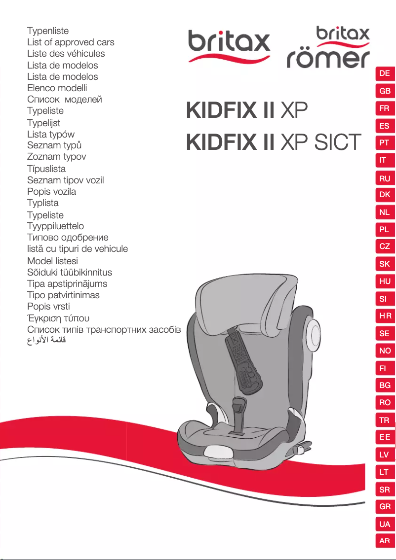 Imagen de la primera página del manual del dispositivo KIDFIX II XP SICT