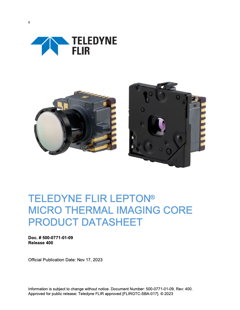 Imagen de la primera página del manual del dispositivo Lepton