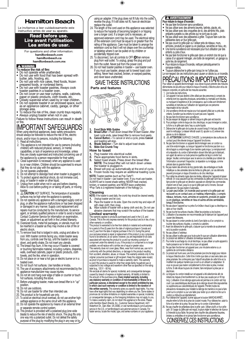 Imagen de la primera página del manual del dispositivo 22910