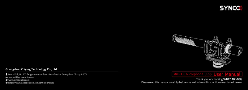 Página 1 del manual Manual de usuario Synco Mic-D30