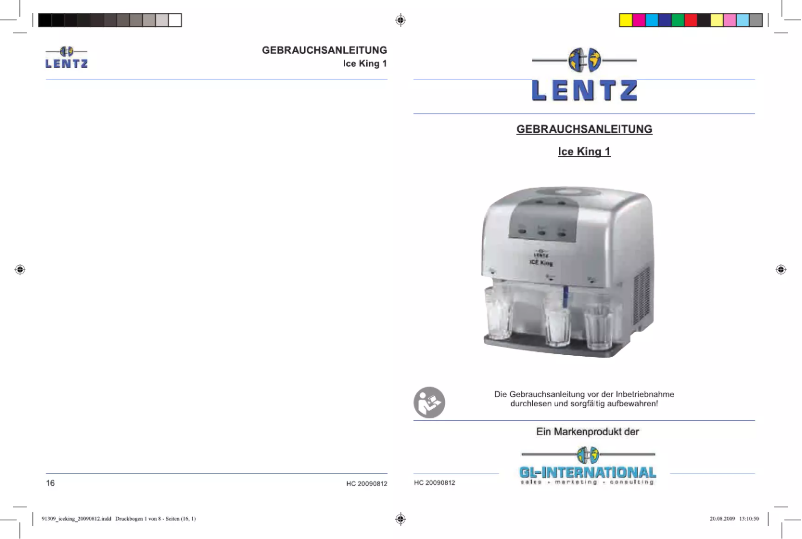 Página 1 del manual Manual de usuario Lentz Ice King 1