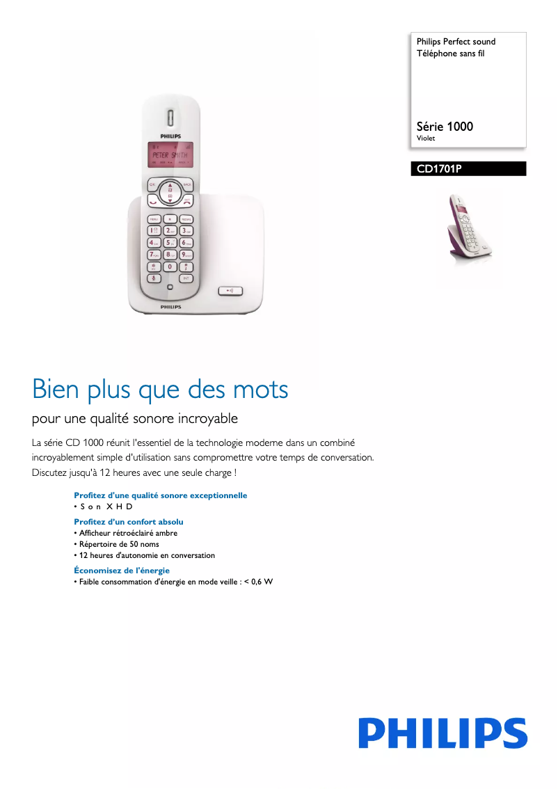 Imagen de la primera página del manual del dispositivo Perfect sound CD1701P