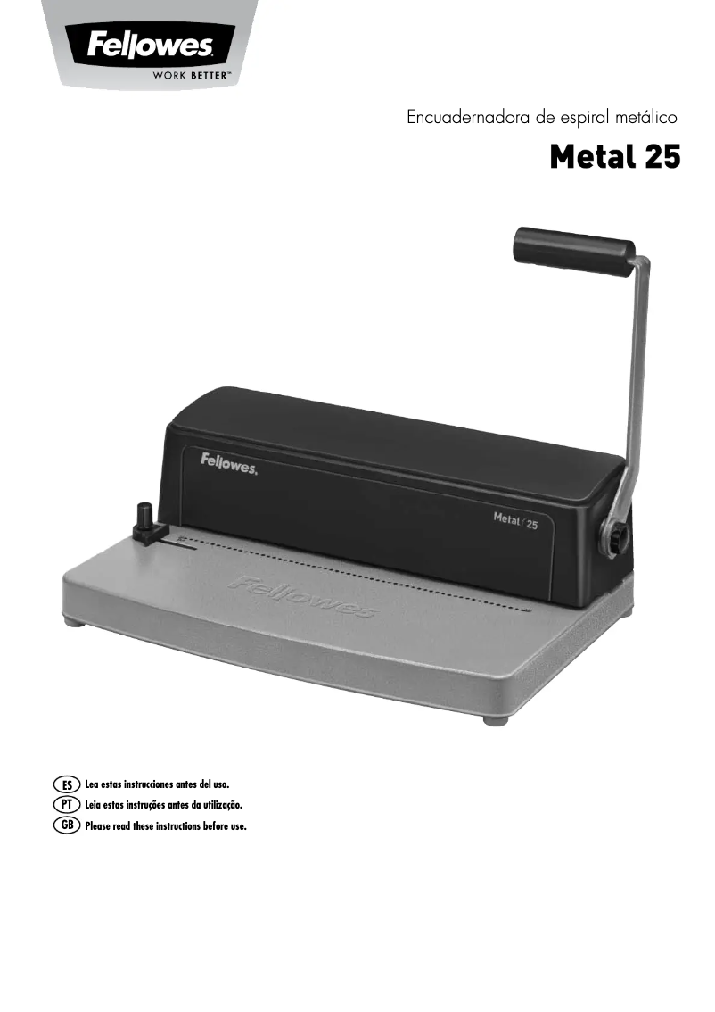 Imagen de la primera página del manual del dispositivo Metal 25