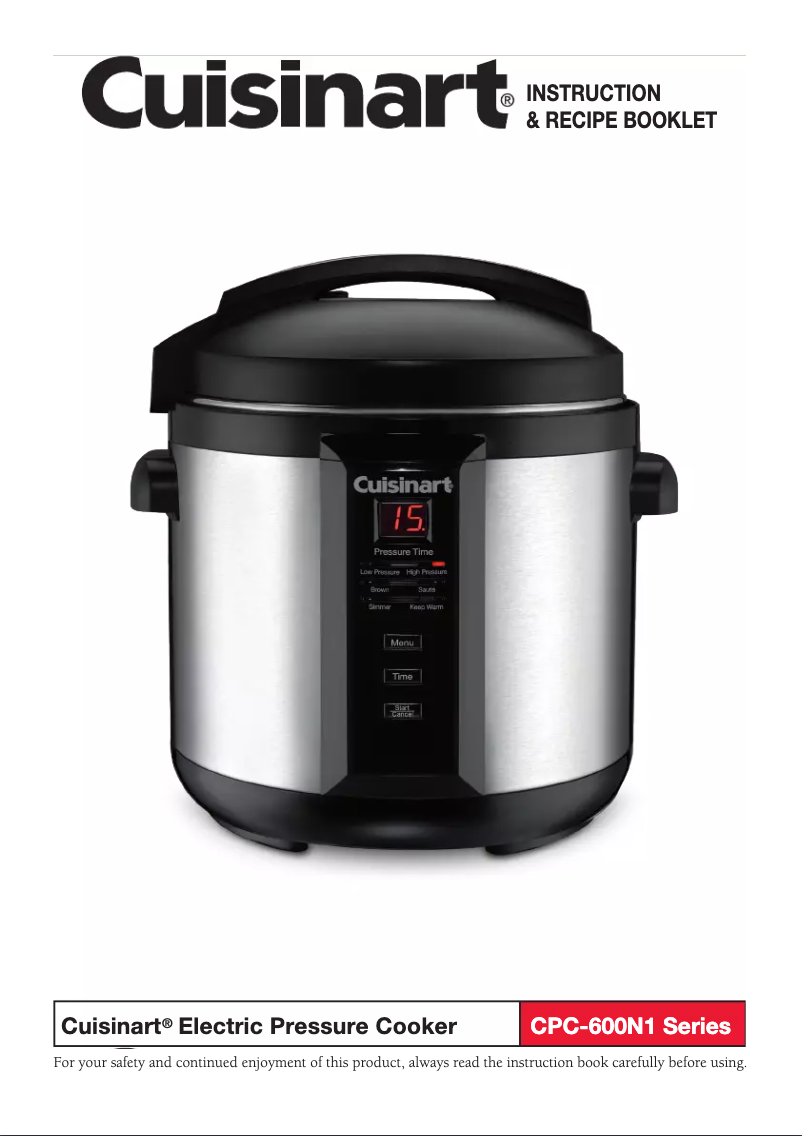 Página 1 del manual Manual de usuario Cuisinart CPC-600N1