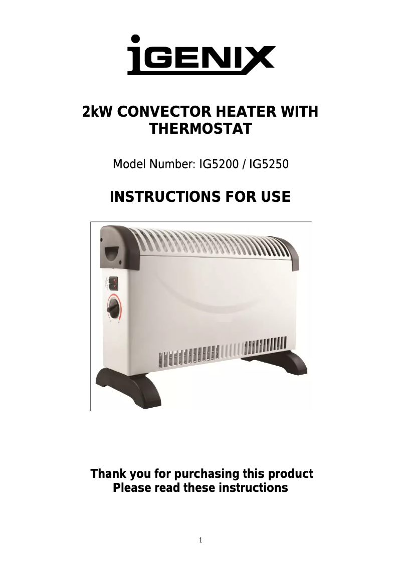 Imagen de la primera página del manual del dispositivo IG5200