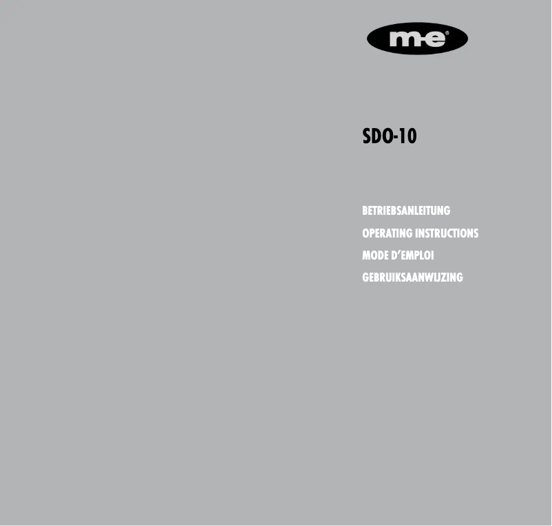 Imagen de la primera página del manual del dispositivo SDO-10
