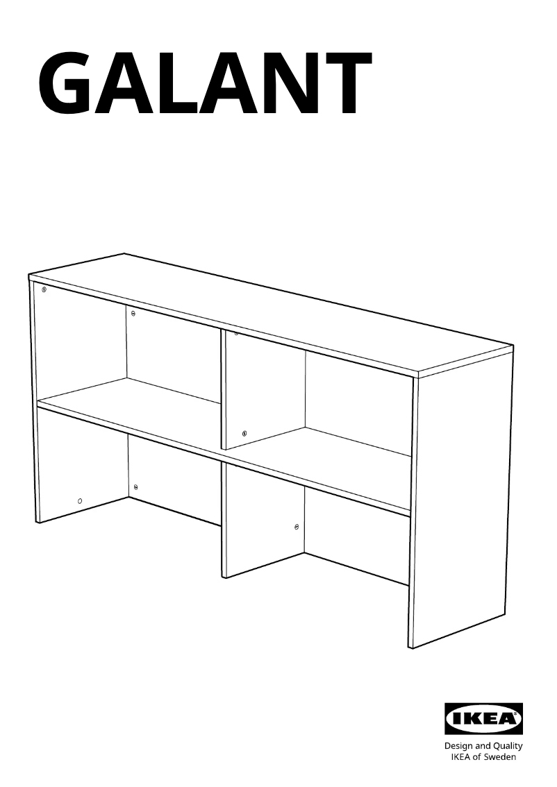 Página 1 del manual Manual de usuario Ikea GALANT 403.644.18