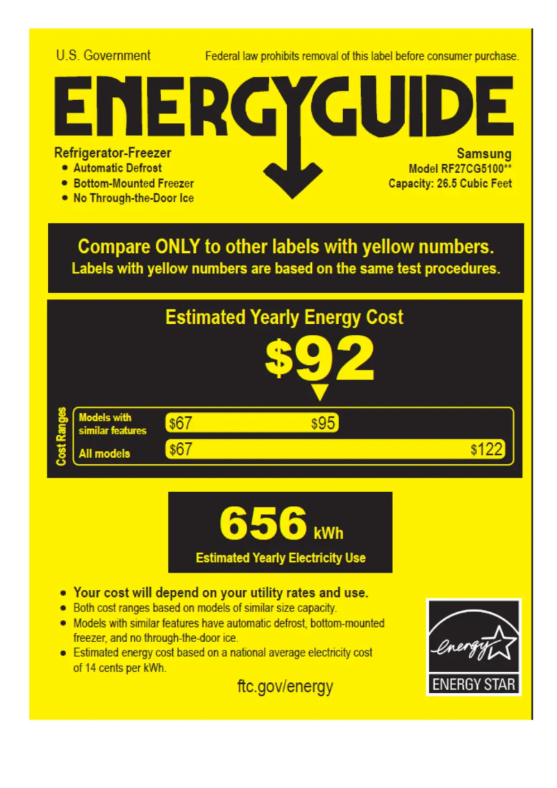 Página 1 del manual Etiqueta energética Samsung RF27CG5100SR
