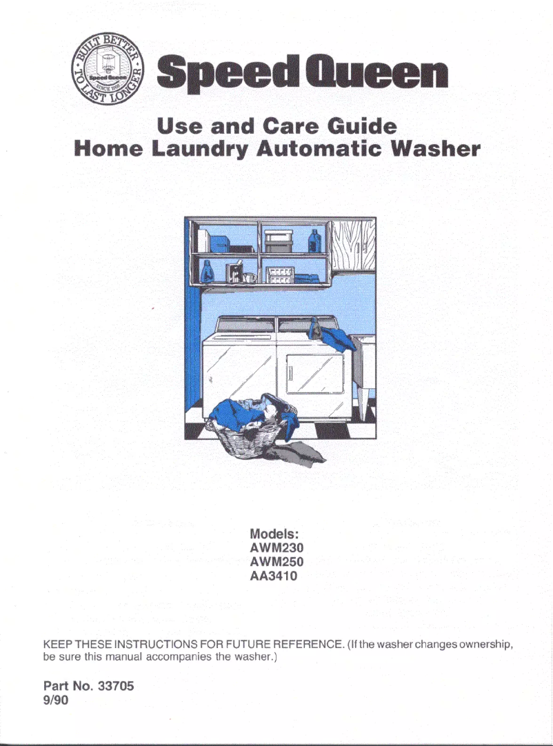 Imagen de la primera página del manual del dispositivo AWM230W