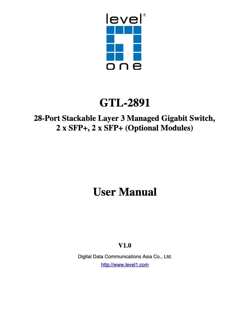 Imagen de la primera página del manual del dispositivo GTL-2881