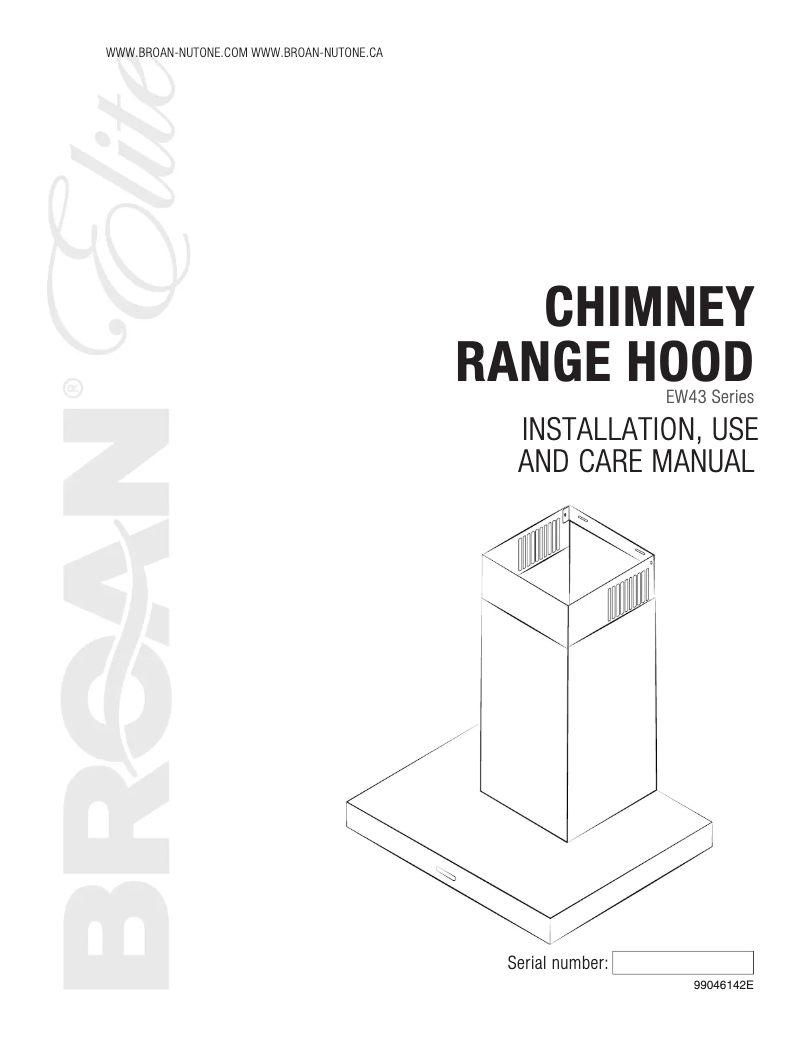 Página nº 1 - Guía de instalación Broan EW4330BLS