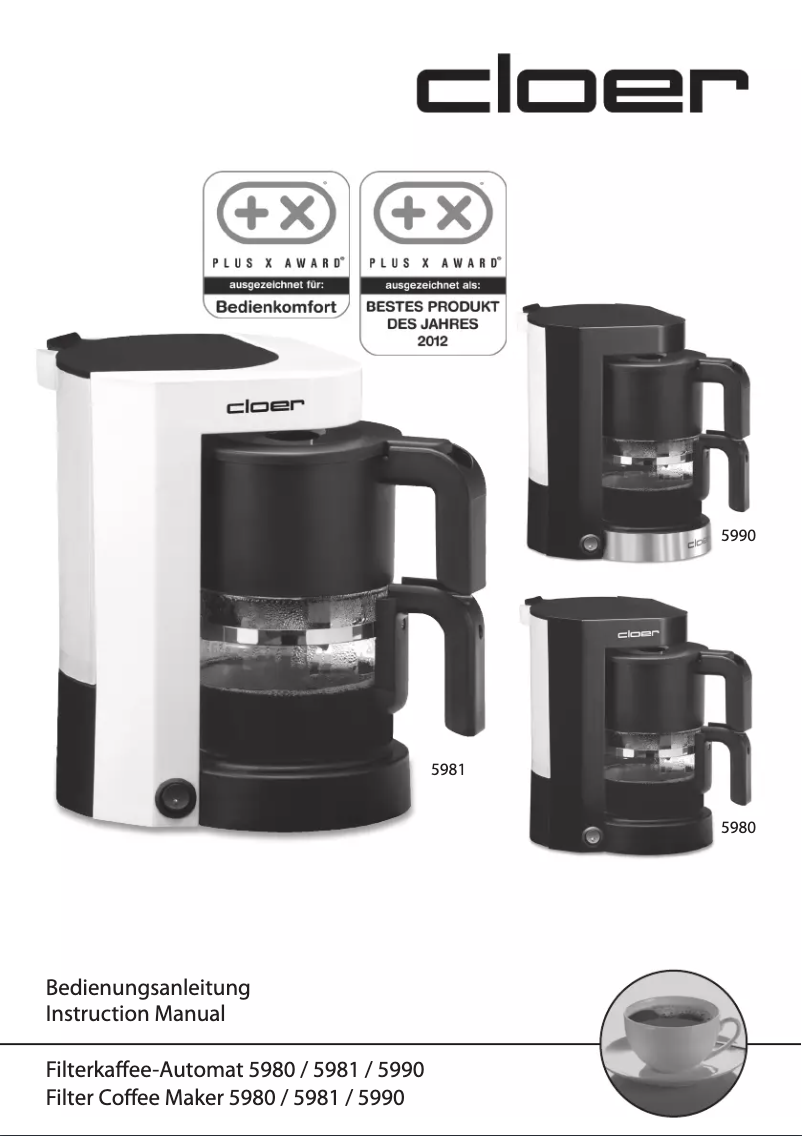 Página 1 del manual Manual de usuario Cloer 5981