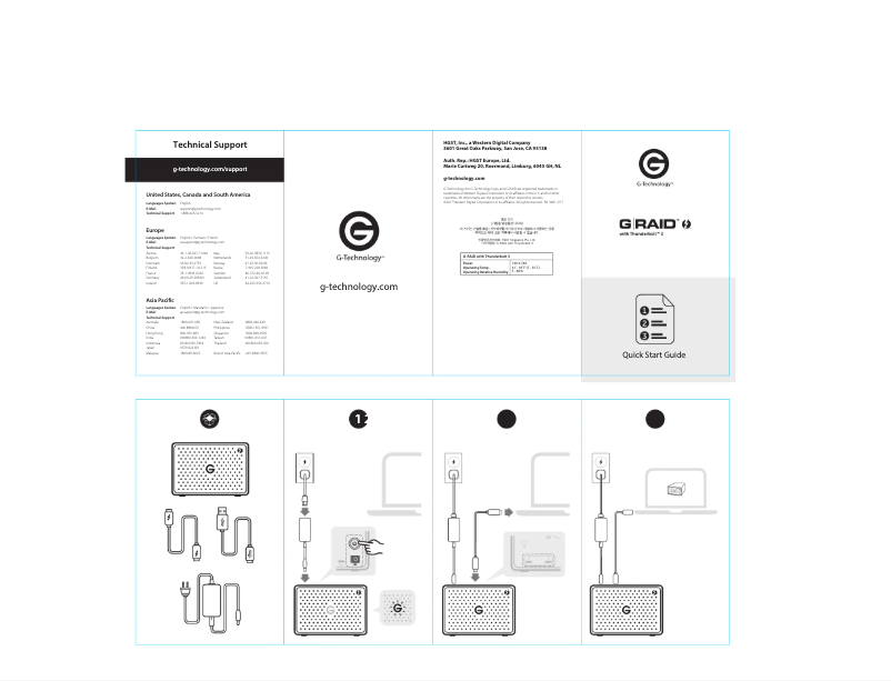 Imagen de la primera página del manual del dispositivo G-RAID with Thunderbolt 3