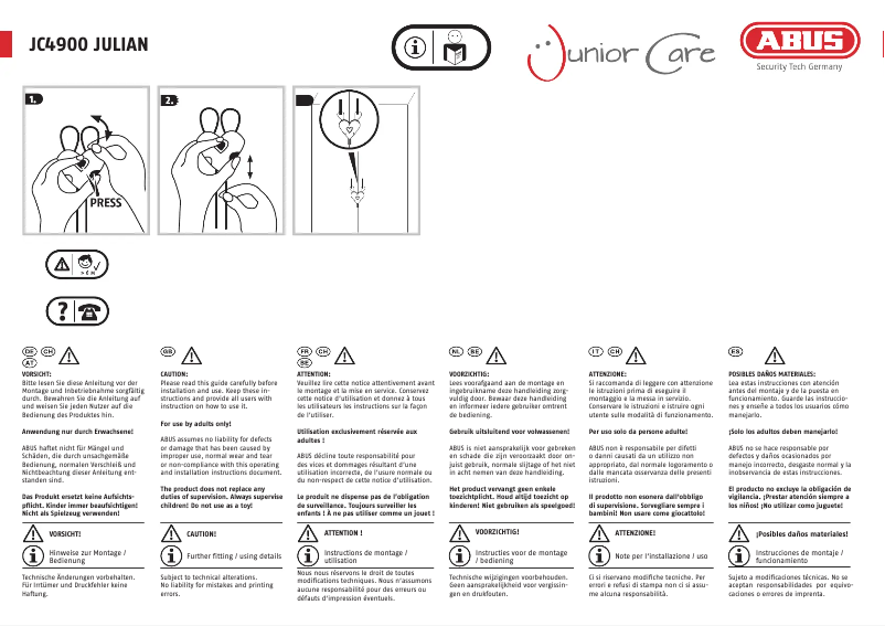 Imagen de la primera página del manual del dispositivo JC4900