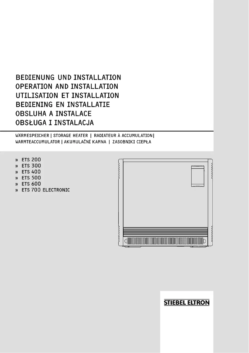 Imagen de la primera página del manual del dispositivo ETS600