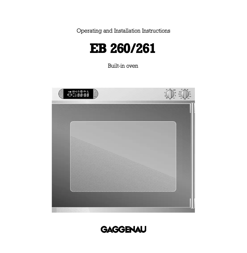 Página nº 1 - Manual de usuario Gaggenau EB 261 111