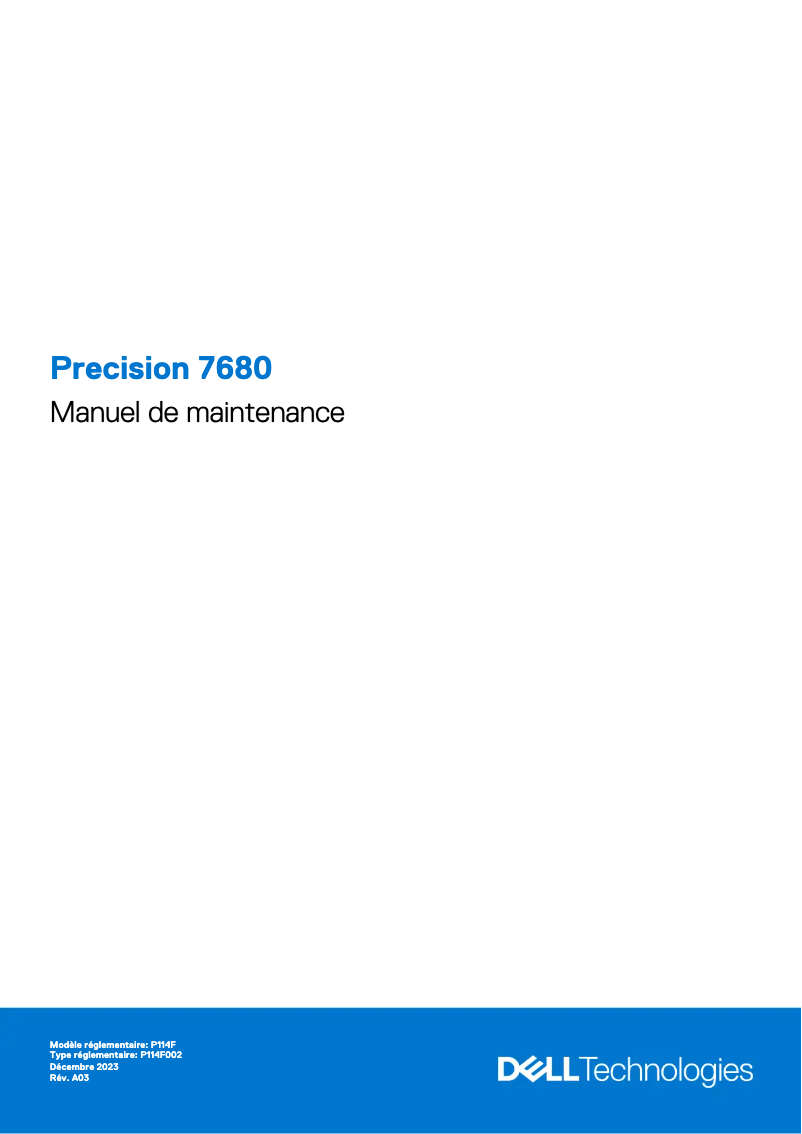 Imagen de la primera página del manual del dispositivo Precision 7680