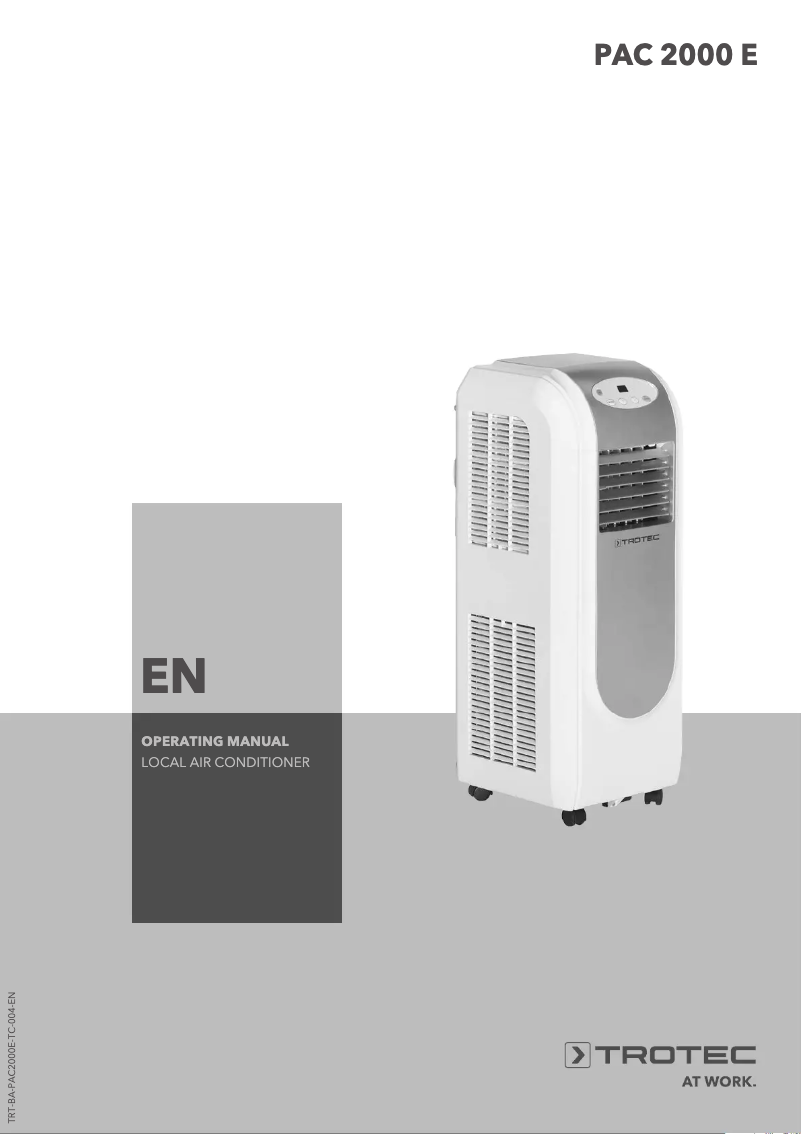 Página 1 del manual Manual de usuario Trotec PAC 2000 E