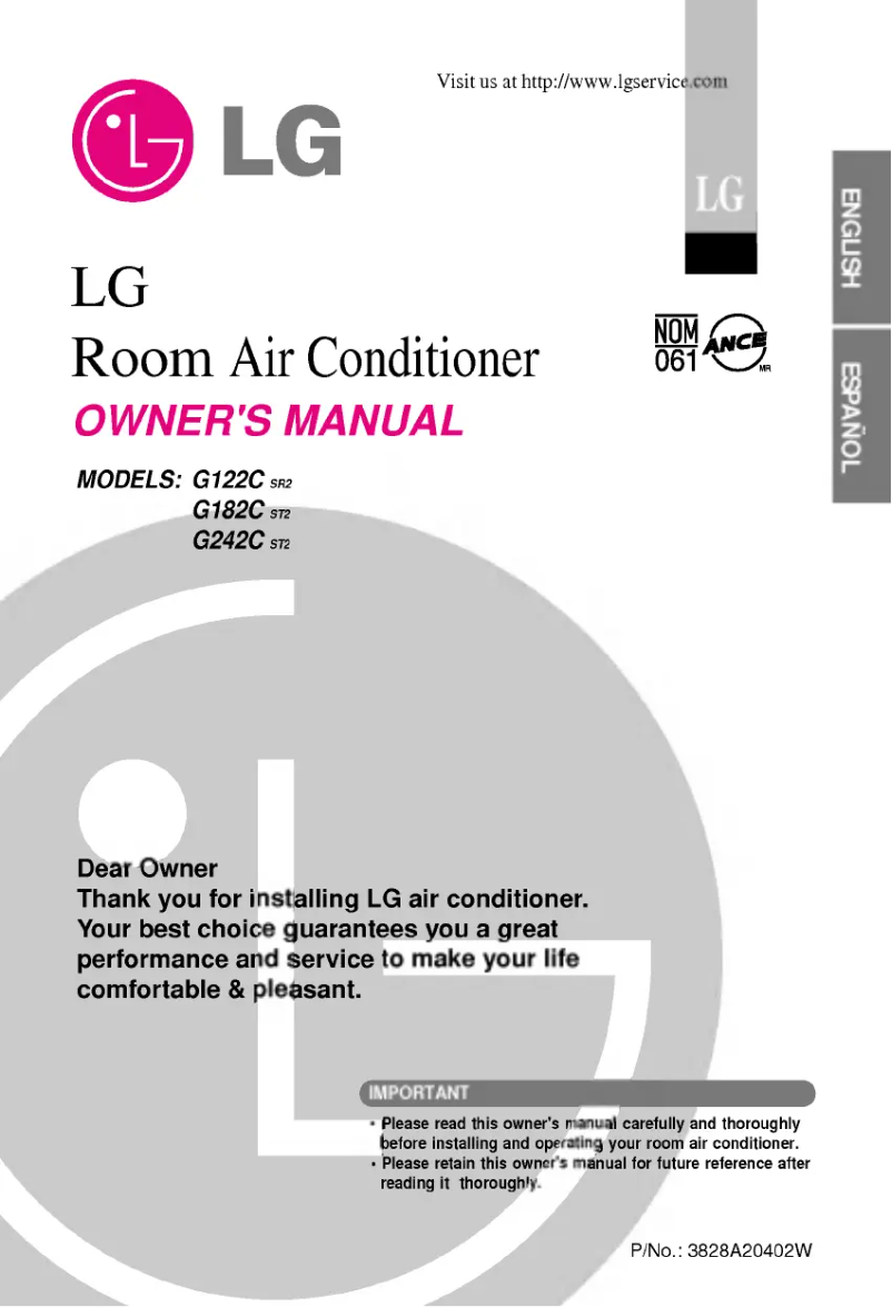 Imagen de la primera página del manual del dispositivo G242C