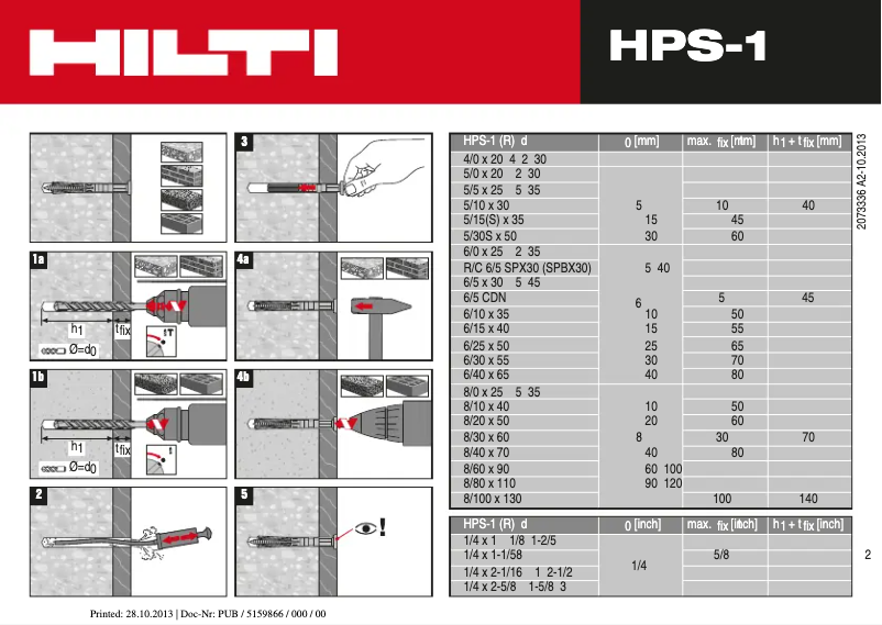 Imagen de la primera página del manual del dispositivo HPS-1 R