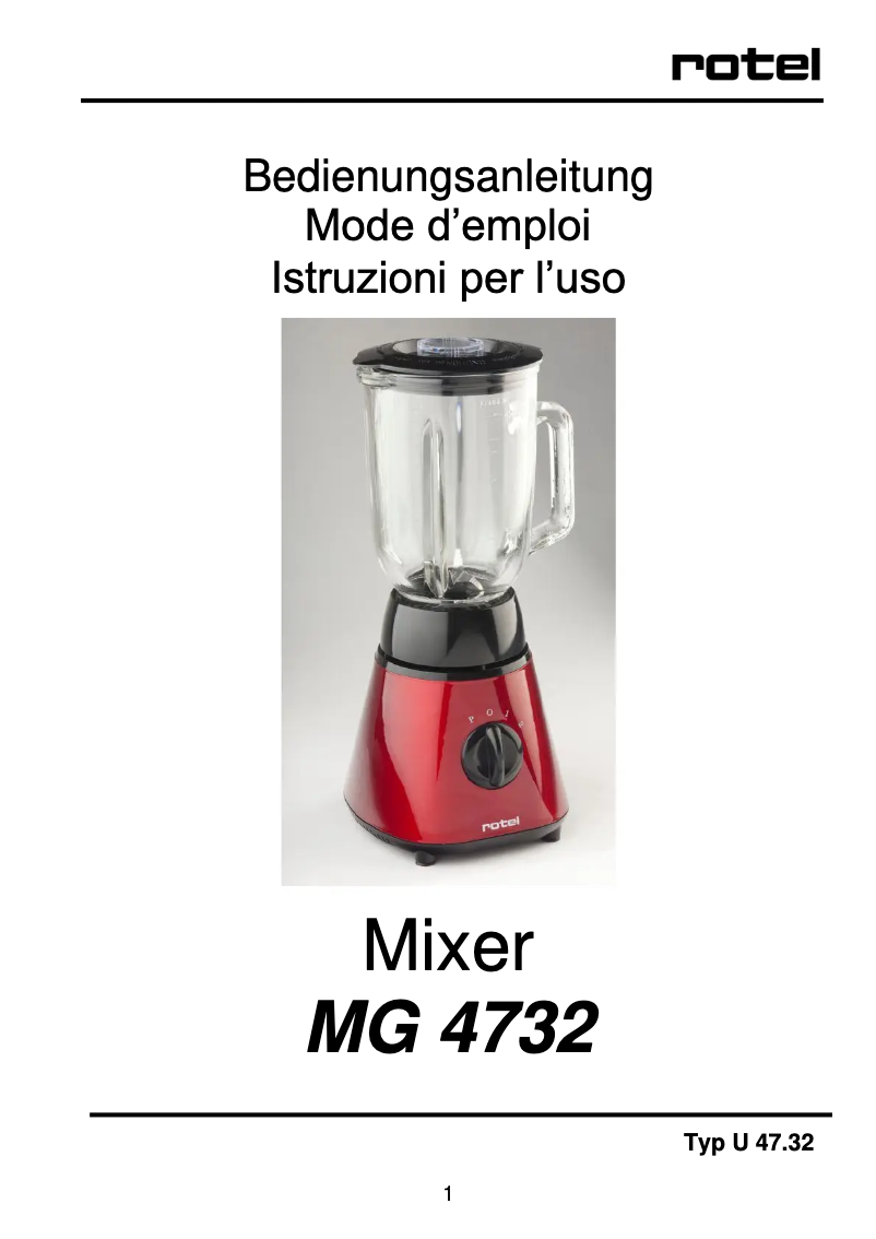 Página 1 del manual Manual de usuario Rotel MG 4732