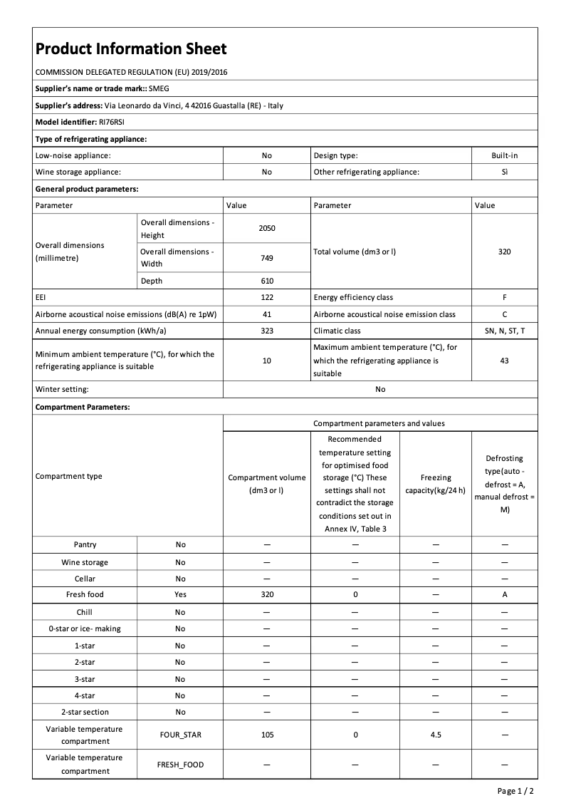 Imagen de la primera página del manual del dispositivo RI76RSI
