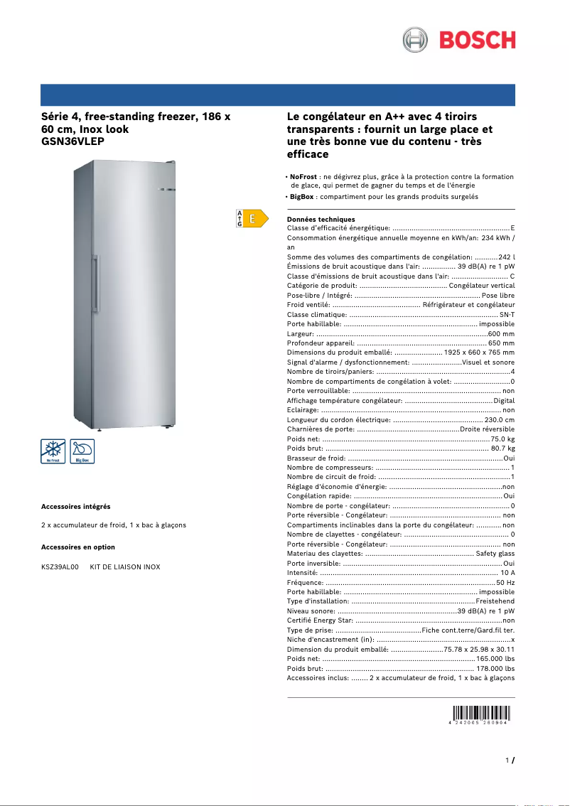 Imagen de la primera página del manual del dispositivo GSN36VLEP