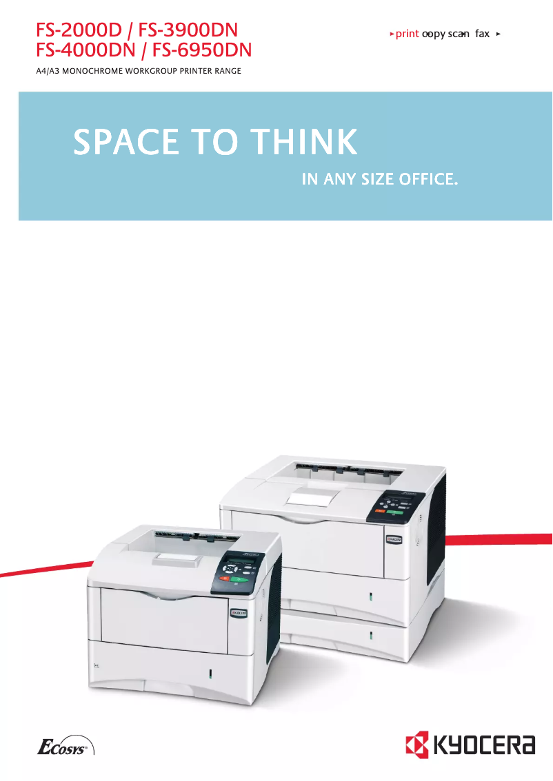 Imagen de la primera página del manual del dispositivo ECOSYS FS-4000DN