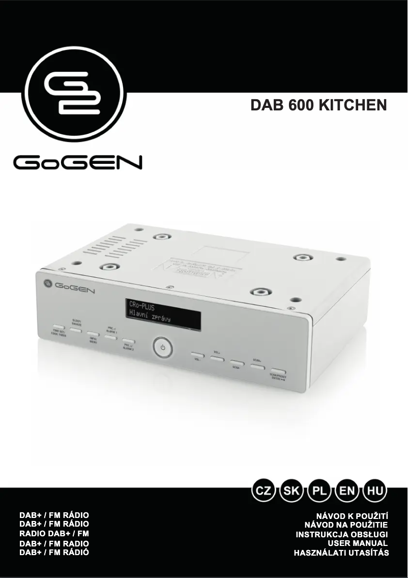 Página nº 1 - Manual de usuario GoGen DAB 600 KITCHEN
