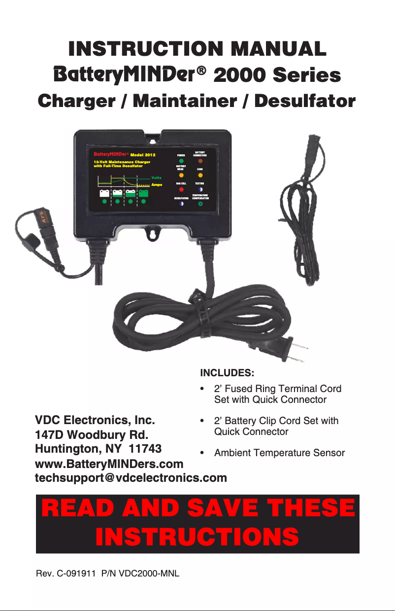 Página 1 del manual Manual de usuario BatteryMINDer 2012